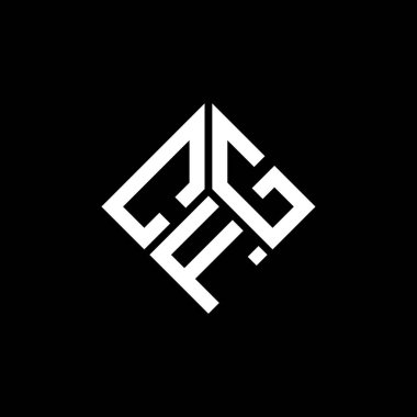 Siyah arka planda CFG harf logosu tasarımı. CFG yaratıcı harflerin baş harfleri logo kavramı. CFG harf tasarımı.