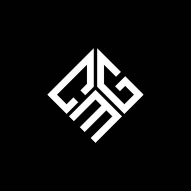 Siyah arkaplanda CMG harf logosu tasarımı. CMG yaratıcı harflerin baş harfleri logo kavramı. CMG harf tasarımı.