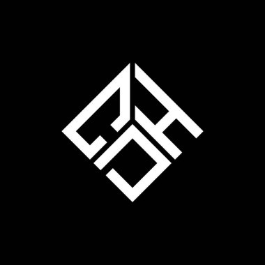 Siyah arkaplanda CDH harf logosu tasarımı. CDH yaratıcı harflerin baş harfleri logo kavramı. CDH harf tasarımı.