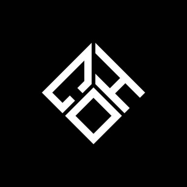 Siyah arka planda COH harf logosu tasarımı. COH yaratıcı harflerin baş harfleri logo kavramı. COH harf tasarımı.