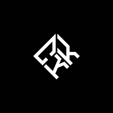 Siyah arkaplanda CKK harf logosu tasarımı. CKK yaratıcı harflerin baş harfleri logo kavramı. CKK harf tasarımı.