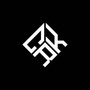 Siyah arka planda CRK harf logosu tasarımı. CRK yaratıcı harflerin baş harfleri logo kavramı. CRK harf tasarımı.
