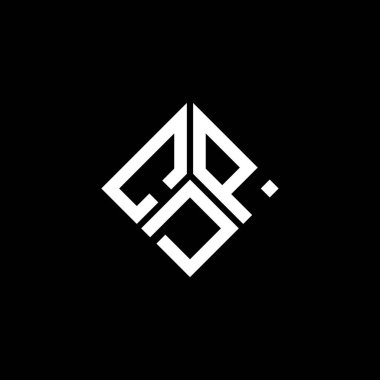Siyah arka planda CDP harf logosu tasarımı. CDP yaratıcı harflerin baş harfleri logo kavramı. CDP harf tasarımı.