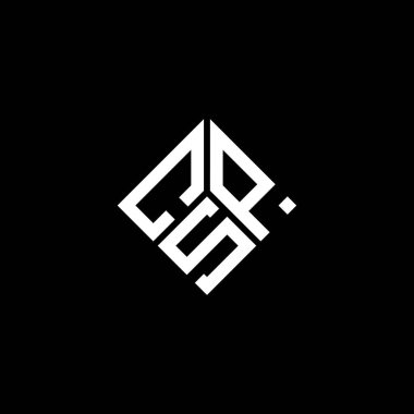 Siyah arka planda CSP harf logosu tasarımı. CSP yaratıcı harflerin baş harfleri logo kavramı. CSP harf tasarımı.