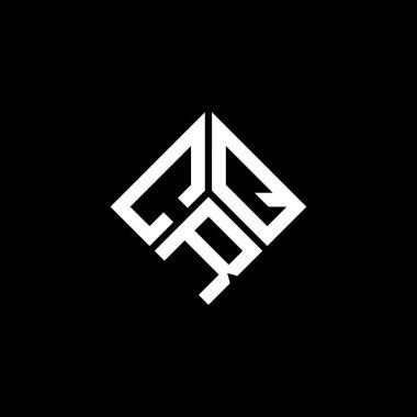 Siyah arka planda CRQ harfi logo tasarımı. CRQ yaratıcı harflerin baş harfleri logo kavramı. CRQ harf tasarımı.