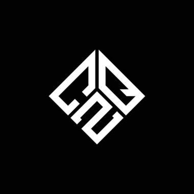 Siyah arka planda CZQ harfi logo tasarımı. CZQ yaratıcı harflerin baş harfleri logo kavramı. CZQ harf tasarımı.