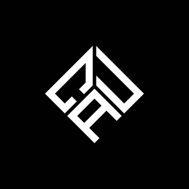 CAU harf logosu tasarımı siyah arka planda. CAU yaratıcı harf logosu konsepti. CAU harf tasarımı.