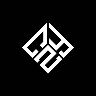 Siyah arka planda CZY harf logosu tasarımı. CZY yaratıcı harflerin baş harfleri logo kavramı. CZY harf tasarımı.