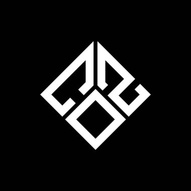 Siyah arka planda COZ harf logosu tasarımı. COZ yaratıcı harflerin baş harfleri logo kavramı. COZ harf tasarımı.