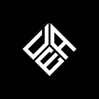Siyah arka planda DEA mektup logosu tasarımı. DEA yaratıcı harflerin baş harfleri logo kavramı. DEA mektup tasarımı.