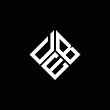 Siyah arka planda DEB harfi logo tasarımı. DEB yaratıcı harflerin baş harfleri logo konsepti. DEB harf tasarımı.