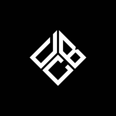 Siyah arka planda DCB harf logosu tasarımı. DCB yaratıcı harflerin baş harfleri logo kavramı. DCB harf tasarımı.