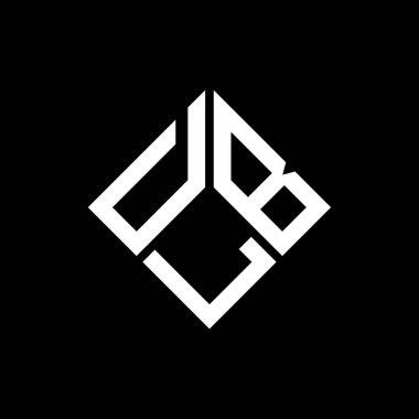 Siyah arka planda DLB harfi logo tasarımı. DLB yaratıcı harflerin baş harfleri logo kavramı. DLB harf tasarımı.