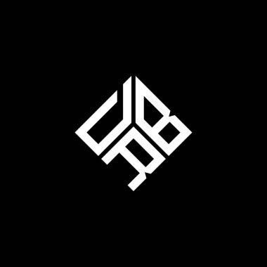 Siyah arka planda DRB harfi logo tasarımı. DRB yaratıcı harflerin baş harfleri logo kavramı. DRB harf tasarımı.