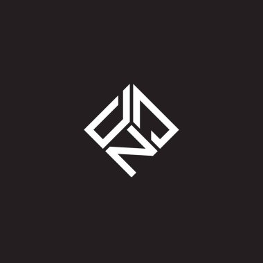 Siyah arka planda DNJ harf logosu tasarımı. DNJ yaratıcı harflerin baş harfleri logo kavramı. DNJ harf tasarımı.