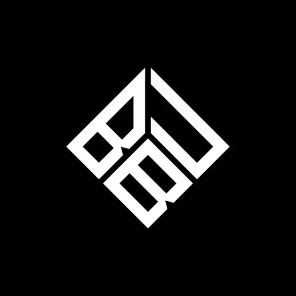 Bub Design Logotipo Carta Fundo Preto Bub Iniciais Criativas Conceito — Vetor de Stock