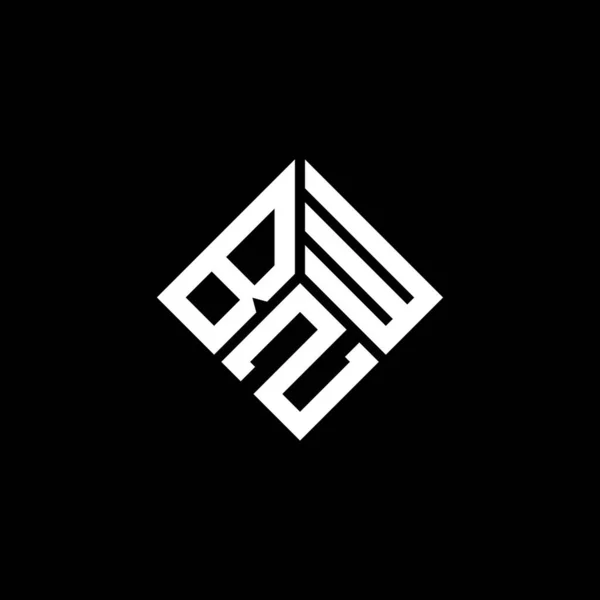 Design Logotipo Letra Bzw Fundo Preto Bzw Iniciais Criativas Conceito —  Vetores de Stock