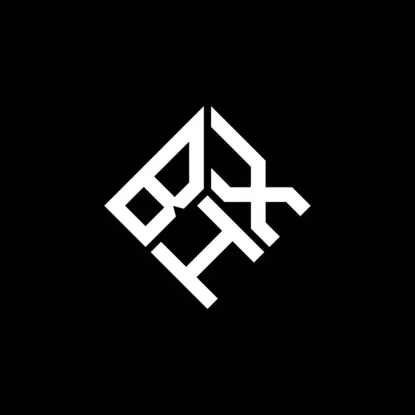 Logo Bhx Desain Huruf Pada Latar Belakang Hitam Inisial Kreatif - Stok Vektor