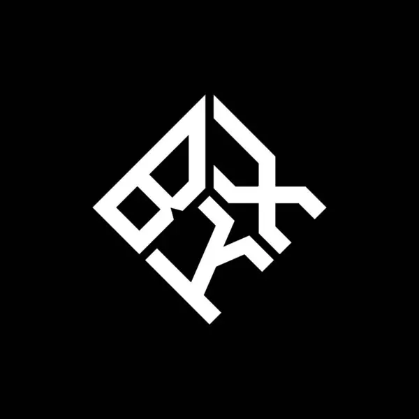 Bkx Letter Logo Design Auf Schwarzem Hintergrund Bkx Kreative Initialen — Stockvektor