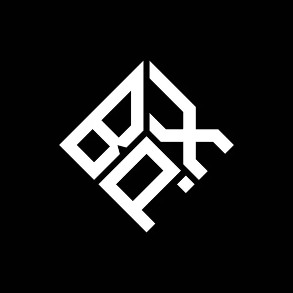 Дизайн Логотипа Буквы Bpx Черном Фоне Bpx Креативные Инициалы Буквенная — стоковый вектор