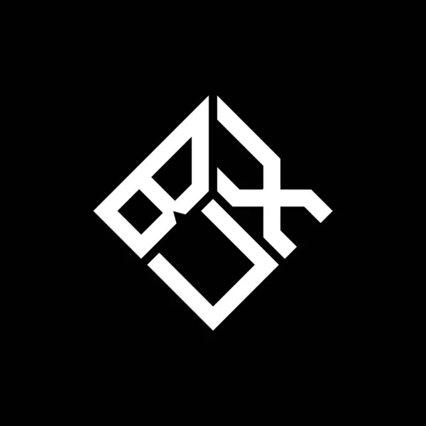 Desain Logo Surat Bux Pada Latar Belakang Hitam Konsep Logo - Stok Vektor