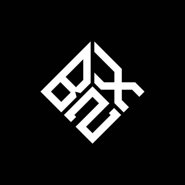 Bzx Schriftzug Logo Design Auf Schwarzem Hintergrund Bzx Kreative Initialen — Stockvektor