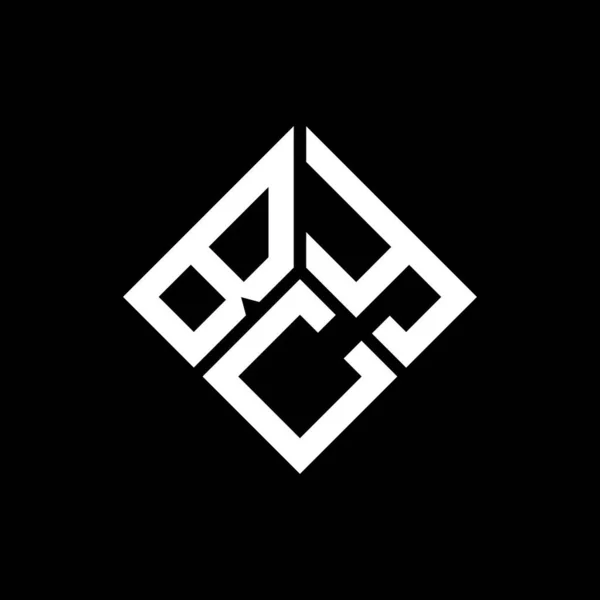 Bcy Lettre Logo Design Sur Fond Noir Bcy Initiales Créatives — Image vectorielle