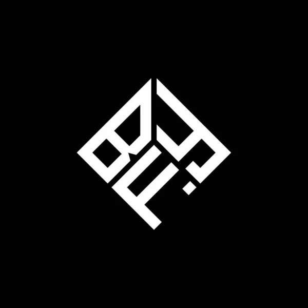 Bfy Bokstav Logotyp Design Svart Bakgrund Bfy Kreativa Initialer Brev — Stock vektor