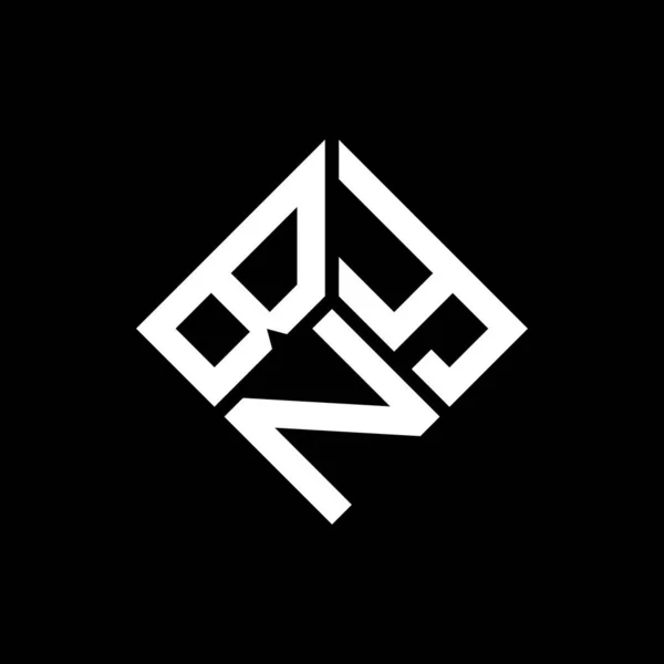 Дизайн Логотипа Буквы Bny Черном Фоне Концепция Логотипа Bny Creative — стоковый вектор