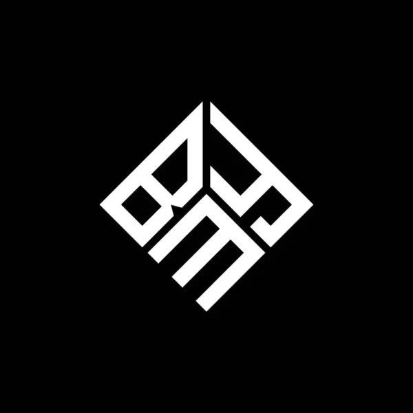 Bmy Logo Zwarte Achtergrond Bmy Creatieve Initialen Letter Logo Concept — Stockvector
