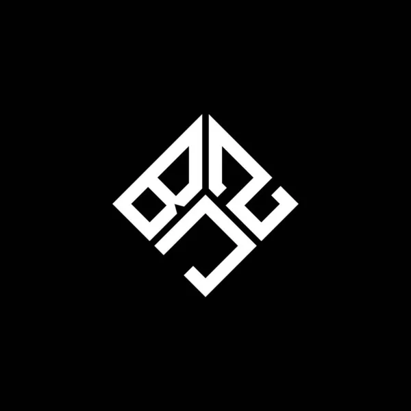 Bjz Logo Ontwerp Zwarte Achtergrond Bjz Creatieve Initialen Letter Logo — Stockvector