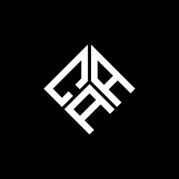 Diseño Del Logotipo Letra Caa Sobre Fondo Negro Caa Iniciales — Vector de stock