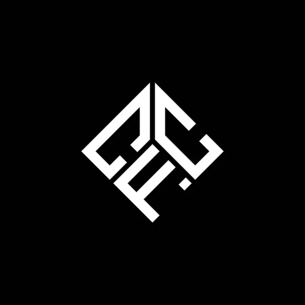 Diseño Del Logotipo Letra Cfc Sobre Fondo Negro Cfc Iniciales — Vector de stock
