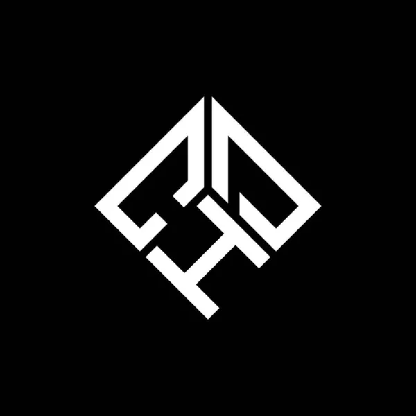 Chd Lettre Logo Design Sur Fond Noir Chd Initiales Créatives — Image vectorielle