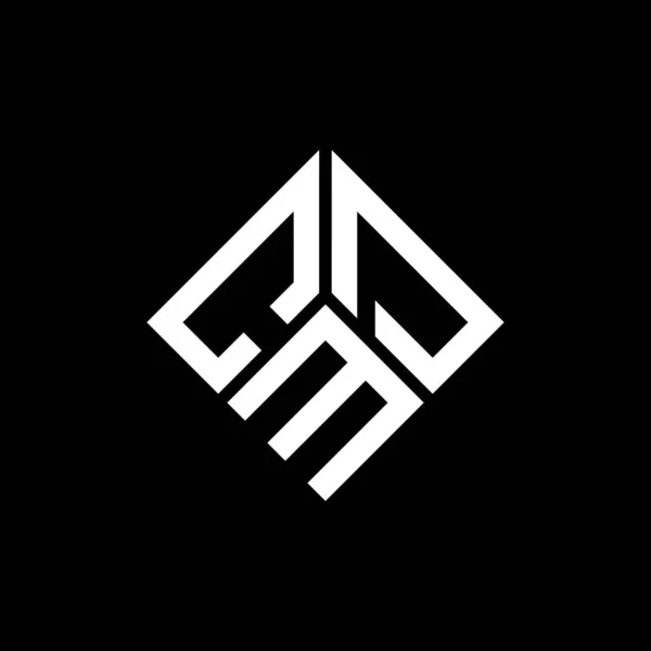 Siyah Arkaplanda Cmd Harf Logosu Tasarımı Cmd Yaratıcı Harflerin Baş — Stok Vektör