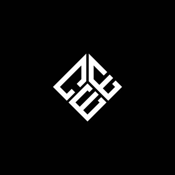 Cee Letter Logo Ontwerp Zwarte Achtergrond Cee Creatieve Initialen Letter — Stockvector