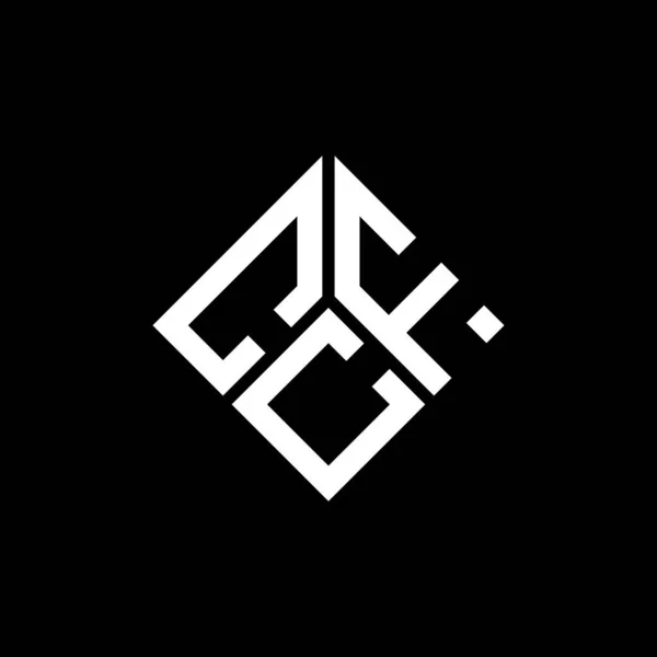 Diseño Del Logotipo Letra Ccf Sobre Fondo Negro Ccf Iniciales — Archivo Imágenes Vectoriales