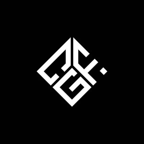 Diseño Del Logotipo Letra Cgf Sobre Fondo Negro Cgf Iniciales — Archivo Imágenes Vectoriales