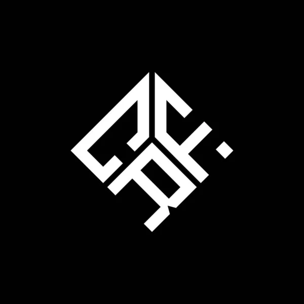 Diseño Del Logotipo Letra Crf Sobre Fondo Negro Crf Iniciales — Vector de stock