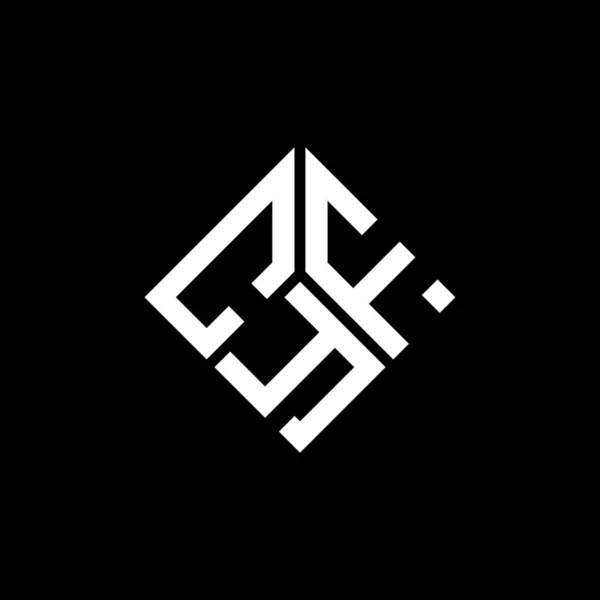 Cyf Schriftzug Logo Design Auf Schwarzem Hintergrund Cyf Kreative Initialen — Stockvektor