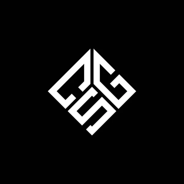 Diseño Del Logotipo Letra Csg Sobre Fondo Negro Csg Iniciales — Archivo Imágenes Vectoriales