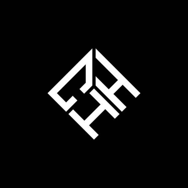 Chh Lettre Logo Design Sur Fond Noir Chh Initiales Créatives — Image vectorielle