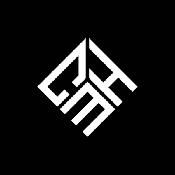 Cmh Brev Logotyp Design Svart Bakgrund Cmh Kreativa Initialer Brev — Stock vektor