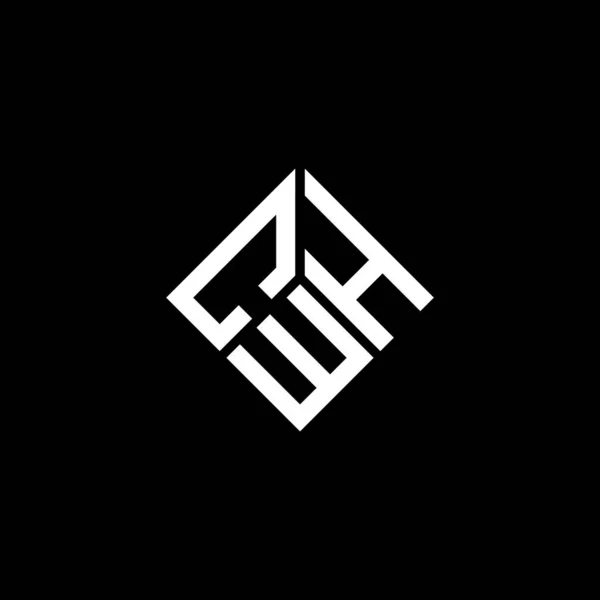 Cwh Bokstav Logotyp Design Svart Bakgrund Cwh Kreativa Initialer Brev — Stock vektor