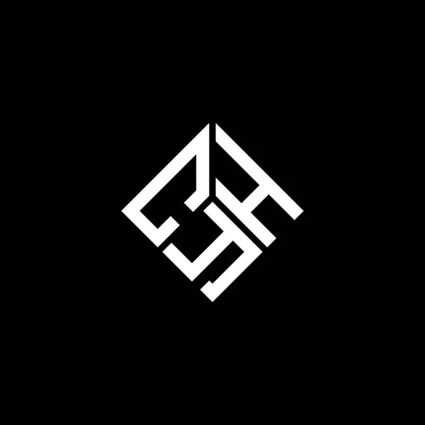黒の背景にCyh文字のロゴデザイン Cyhクリエイティブイニシャルレターロゴコンセプト Cyh文字デザイン — ストックベクタ