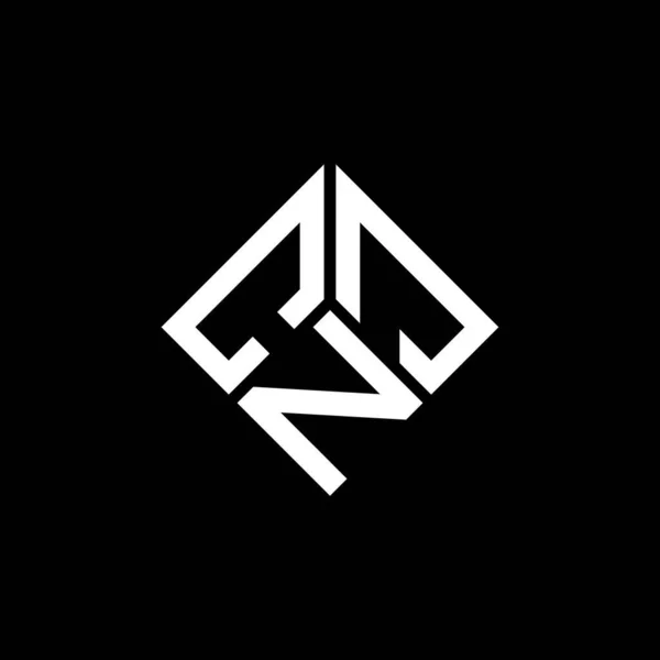 Дизайн Логотипа Cnj Чёрном Фоне Концепция Логотипа Инициалами Cnj Дизайн — стоковый вектор