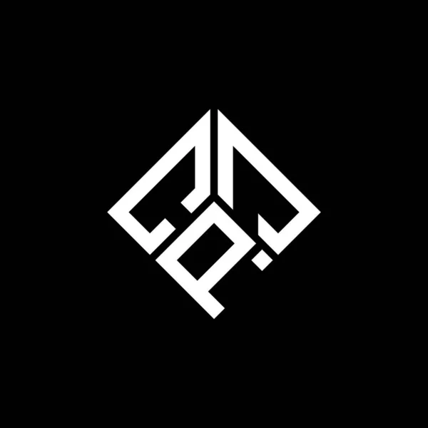 Projekt Logo Litery Cpj Czarnym Tle Kreatywne Inicjały Cpj Koncepcja — Wektor stockowy