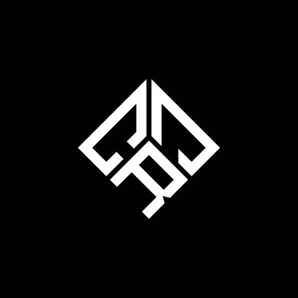 Crj Buchstabe Logo Design Auf Schwarzem Hintergrund Crj Kreative Initialen — Stockvektor