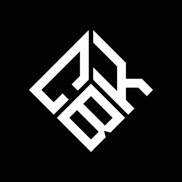 Projekt Logo Litery Cbk Czarnym Tle Cbk Twórcze Inicjały Koncepcja — Wektor stockowy