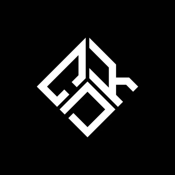 Diseño Del Logotipo Letra Cdk Sobre Fondo Negro Cdk Iniciales — Vector de stock